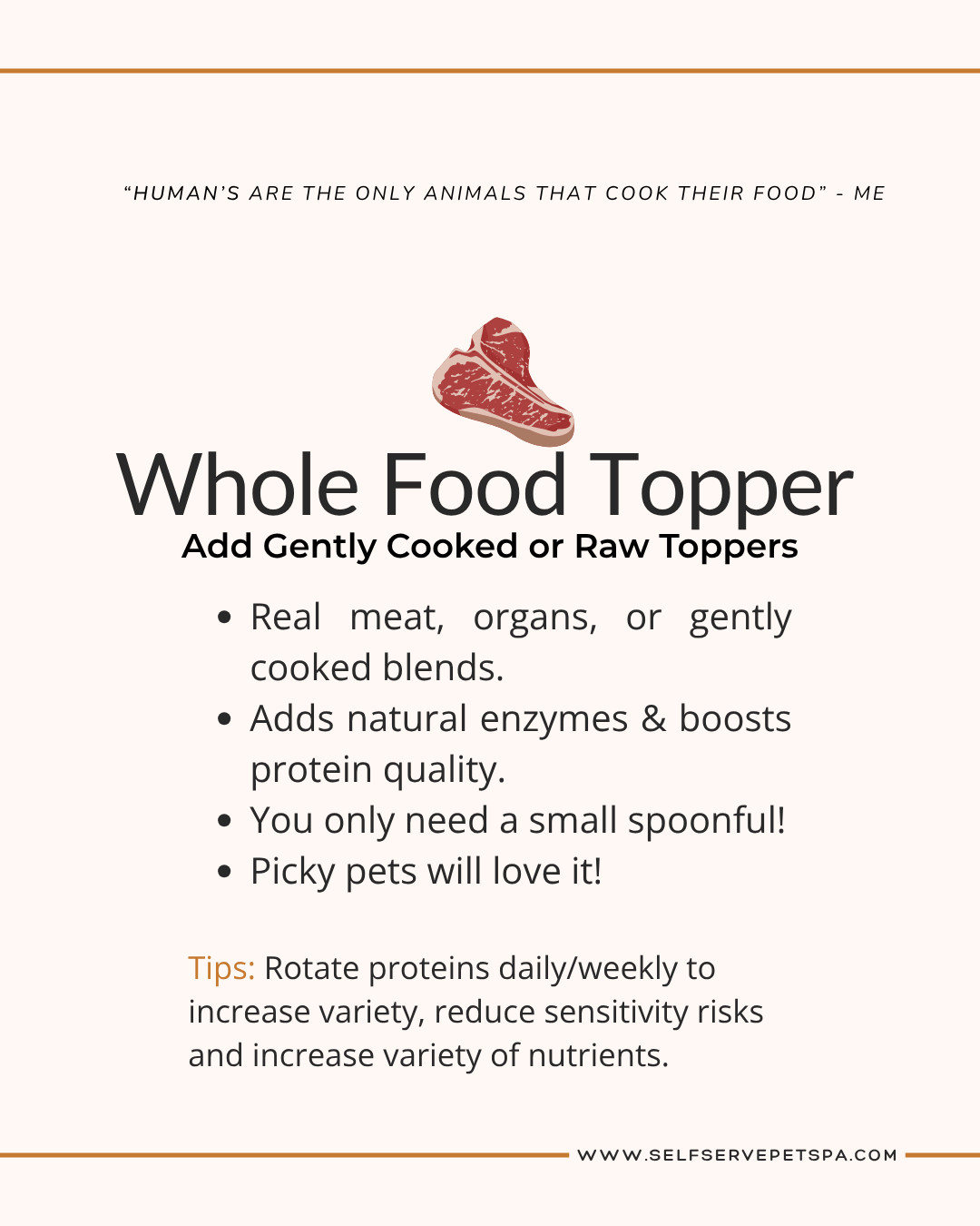 Whole food topper is excellent for your pet.