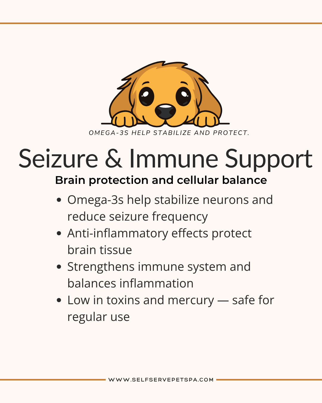 Seizure and immune support with sardines