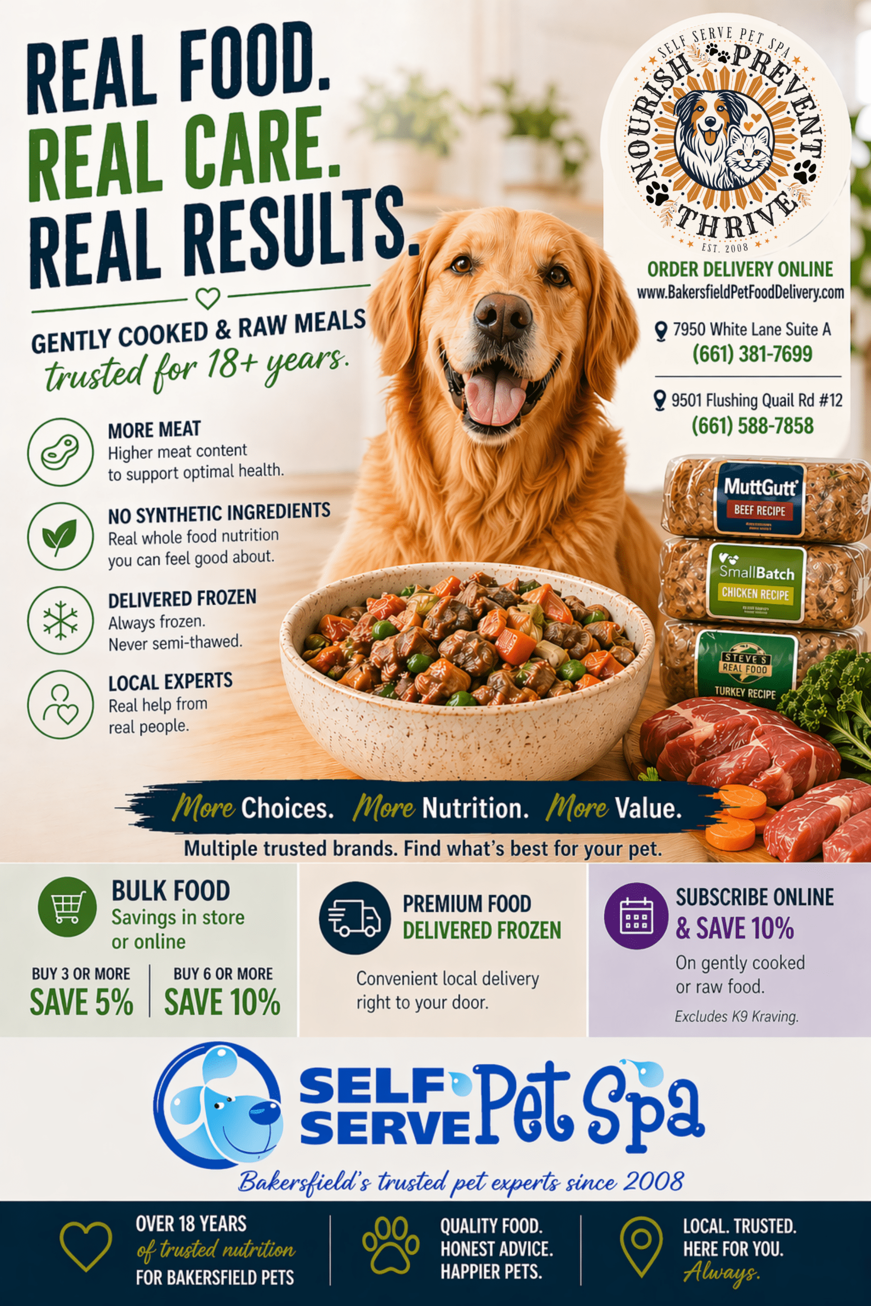 Fresh Pet Food Delivered in Bakersfield | Raw & Gently Cooked